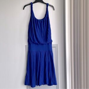 ANTHROPOLOGIE DELETTA Blue Tank Dress with Twisted Straps